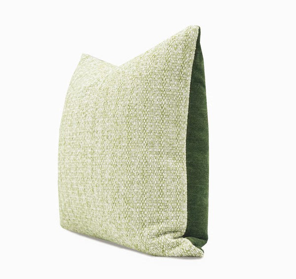 Green White Modern Sofa Pillows, Large Square Modern Throw Pillows for Couch, Simple Throw Pillow for Interior Design, Large Decorative Throw Pillows-artworkcanvas
