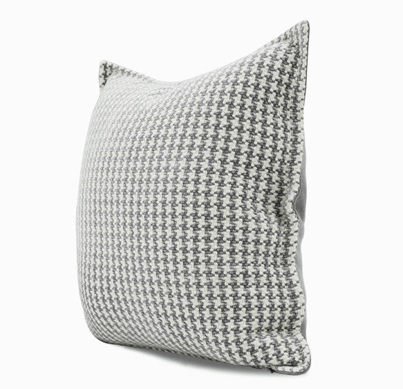 Gray Chequer Modern Sofa Pillows, Large Decorative Throw Pillows, Contemporary Square Modern Throw Pillows for Couch, Abstract Throw Pillow for Interior Design-artworkcanvas