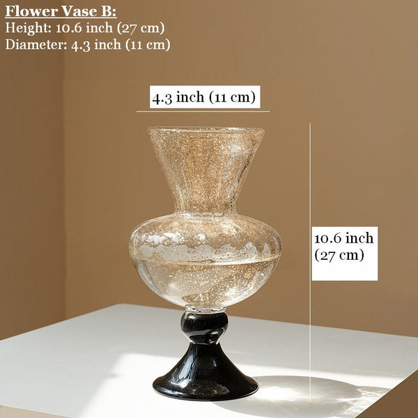 Mid Century Vases for Flowers, Contemporary Glass Vases, Handmade Modern Vases for Living Room, Unique Decorative Glass Vase, Centerpiece Vases on Table-artworkcanvas