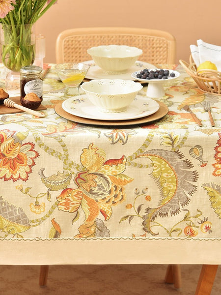 Extra Large Rectangle Tablecloth for Dining Room Table, Country Farmhouse Tablecloth, Square Tablecloth for Round Table, Rustic Table Covers for Kitchen-artworkcanvas