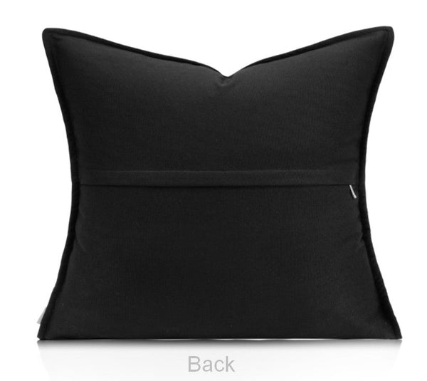 Decorative Pillows for Couch, Contemporary Throw Pillows for Living Room, Black and White Modern Sofa Pillows, Modern Square Pillows-artworkcanvas