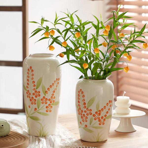 Dining Table Centerpiece, Ceramic Bouquet Vases, Porcelain Flower Vases, Large Flower Vases on Table, Handmade Water Holding Flower Vase-artworkcanvas