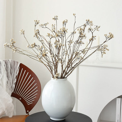 Dried Tree Twigs, Flower Arrangement, Dried Chinese Tallow Tree Twigs, Natural Decorations, Handmade Artificial Flower, Natural Dried Branches-artworkcanvas