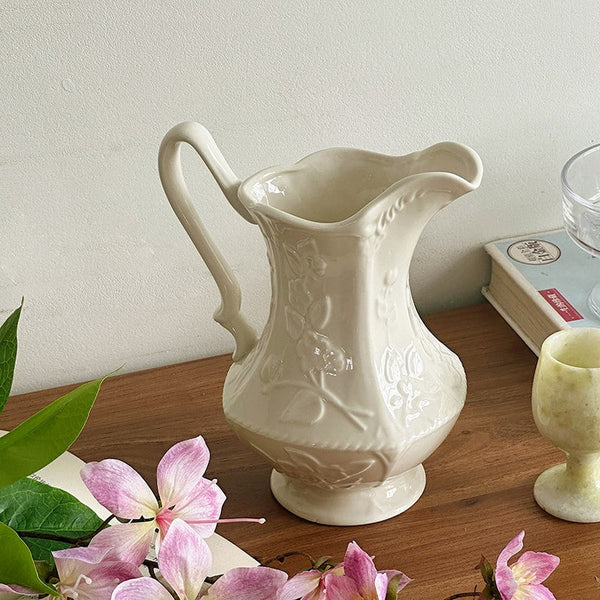 Small Flower Vases on Table, Rustic Porcelain Flower Vases, Ceramic Bud Vases, Handmade Water Holding Flower Vases-artworkcanvas
