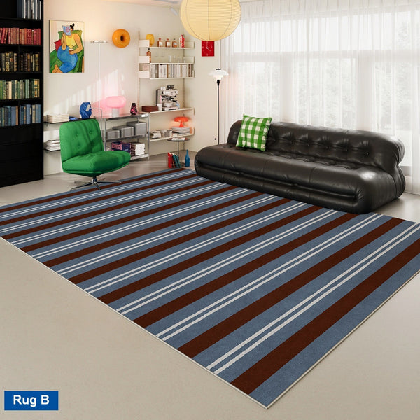 Colorful Modern Rugs for Living Room, Dining Room Geometric Modern Rugs, Mid Century Modern Rugs, Contemporary Modern Rugs under Coffee Table-artworkcanvas