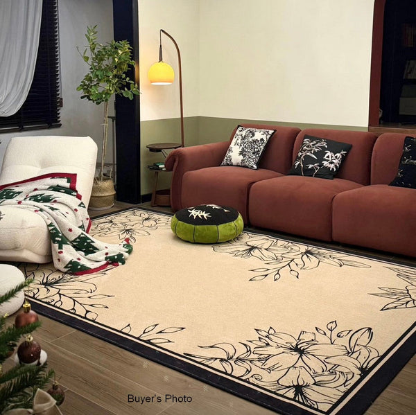 Geometric Contemporary Rugs Next to Bed, Modern Rugs for Dining Room, Contemporary Modern Rugs, Mid Century Area Rugs for Living Room-artworkcanvas