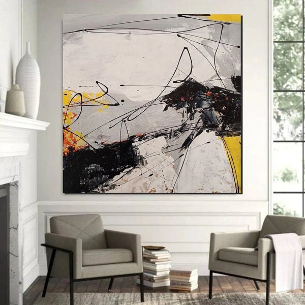 Extra Large Abstract Paintings on Canvas, Hand Painted Abstract Painting, Bedroom Wall Art Ideas, Simple Painting Ideas for Bedroom-artworkcanvas