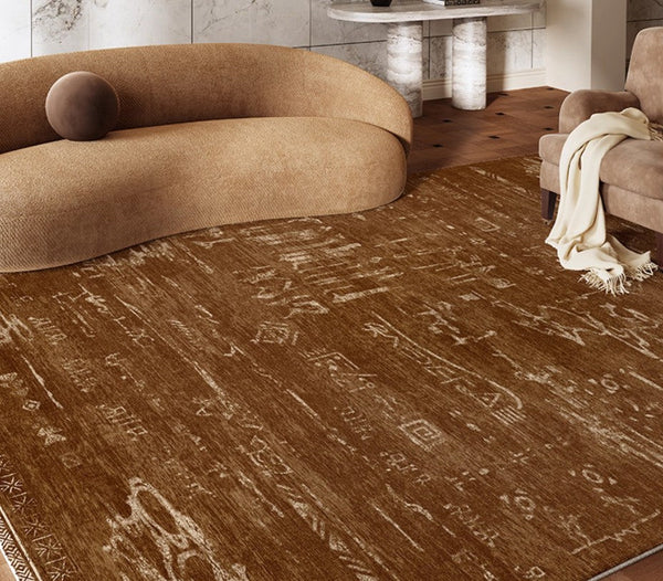 Mid Century Modern Rugs for Living Room, Geometric Contemporary Rugs, Abstract Contemporary Modern Rugs for Dining Room-artworkcanvas