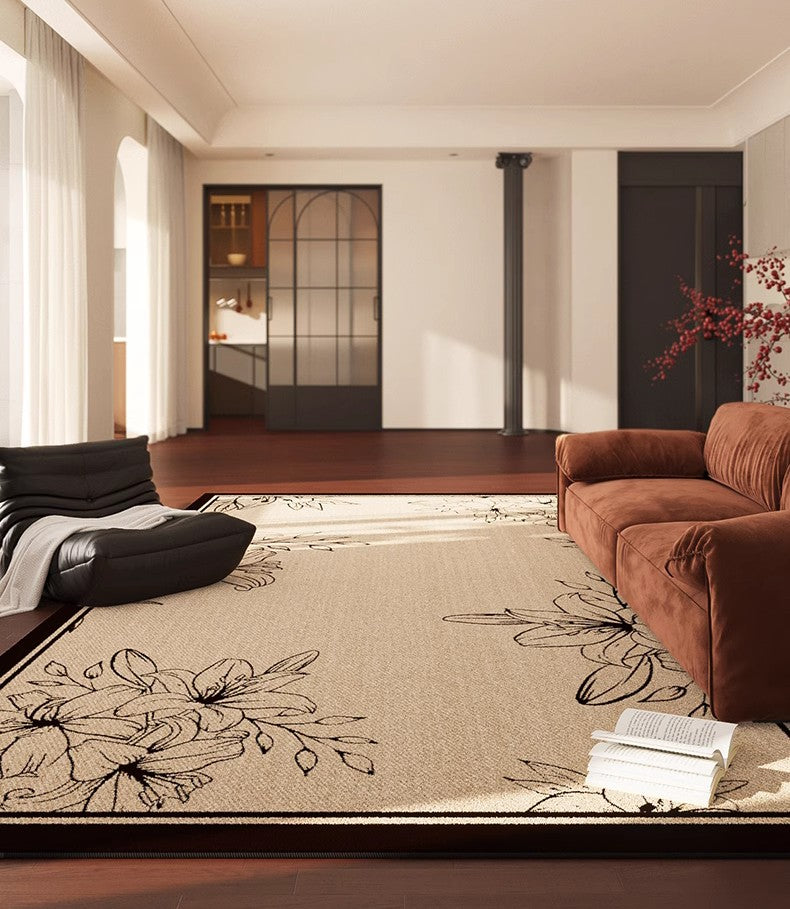 Geometric Contemporary Rugs Next to Bed, Modern Rugs for Dining Room, Contemporary Modern Rugs, Mid Century Area Rugs for Living Room-artworkcanvas