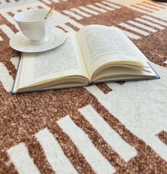 Modern Rugs under Dining Room Table, Mid Century Geometric Carpets, Abstract Modern Rugs for Living Room, Contemporary Modern Rugs Next to Bed-artworkcanvas