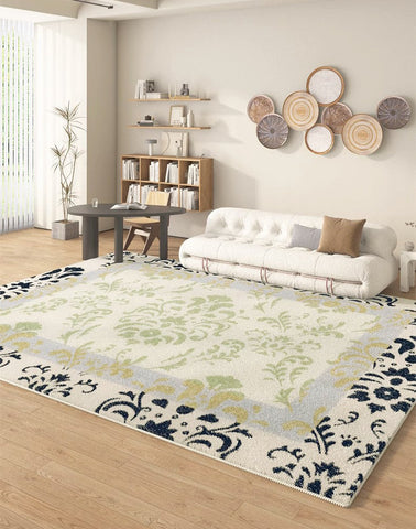 Entryway Modern Runner Rugs, Soft Contemporary Area Rugs Next to Bed, Abstract Area Rugs for Living Room, Modern Rugs for Dining Room-artworkcanvas