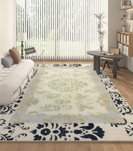 Entryway Modern Runner Rugs, Soft Contemporary Area Rugs Next to Bed, Abstract Area Rugs for Living Room, Modern Rugs for Dining Room-artworkcanvas