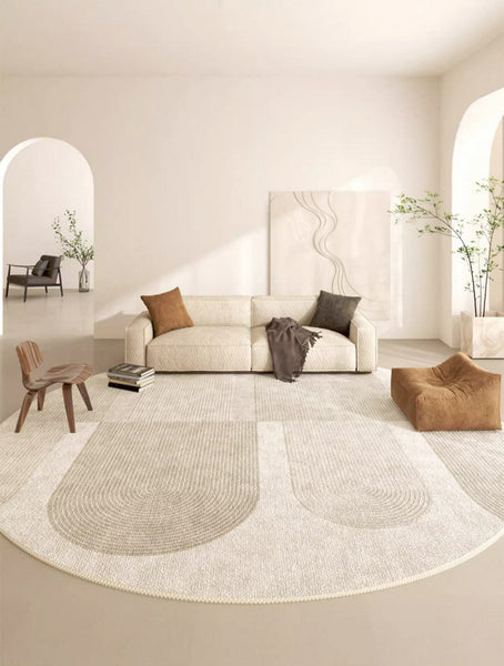 Contemporary Area Rugs, Abstract Modern Area Rugs under Coffee Table, Round Area Rugs, Modern Rugs in Bedroom, Dining Room Area Rug-artworkcanvas