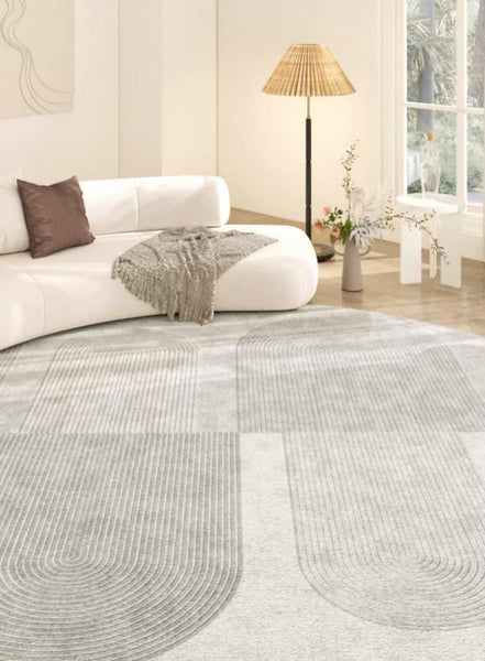 Modern Floor Carpets under Dining Room Table, Large Geometric Modern Rugs in Bedroom, Contemporary Abstract Rugs for Living Room-artworkcanvas