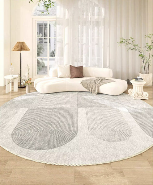 Modern Floor Carpets under Dining Room Table, Large Geometric Modern Rugs in Bedroom, Contemporary Abstract Rugs for Living Room-artworkcanvas