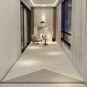 Extra Long Narrow Runner Rugs, Geometric Modern Long Hallway Runners, Long Hallway Runners, Non Slip Entryway Runner Rug Ideas, Contepmorary Runner Rugs-artworkcanvas