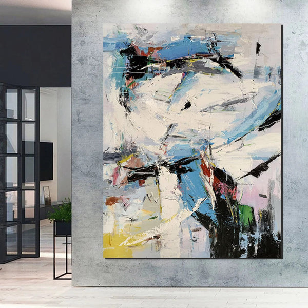 Bedroom Modern Wall Art Paintings, Palette Knife Paintings, Acrylic Paintings on Canvas, Large Paintings Behind Sofa, Abstract Painting for Living Room