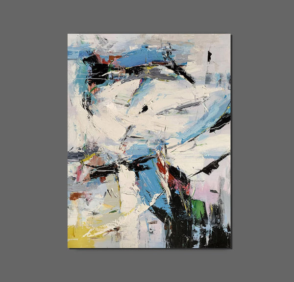 Bedroom Modern Wall Art Paintings, Palette Knife Paintings, Acrylic Paintings on Canvas, Large Paintings Behind Sofa, Abstract Painting for Living Room-artworkcanvas