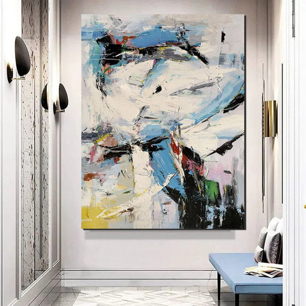 Bedroom Modern Wall Art Paintings, Palette Knife Paintings, Acrylic Paintings on Canvas, Large Paintings Behind Sofa, Abstract Painting for Living Room-artworkcanvas