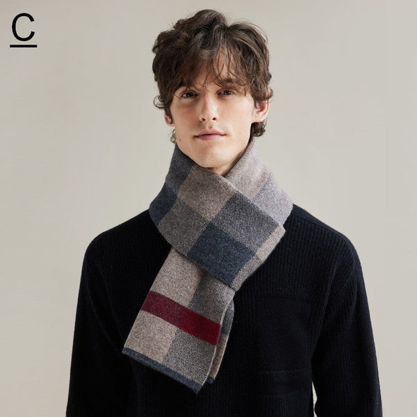 Thick Wool Scarf, Modern Fashion Scarf, Formal Men Scarf Styles, Casual Scarf Men, Men's Winter Scarf, Men's Wool Scarf Winter, Business Wool Scarf for Gentleman-artworkcanvas