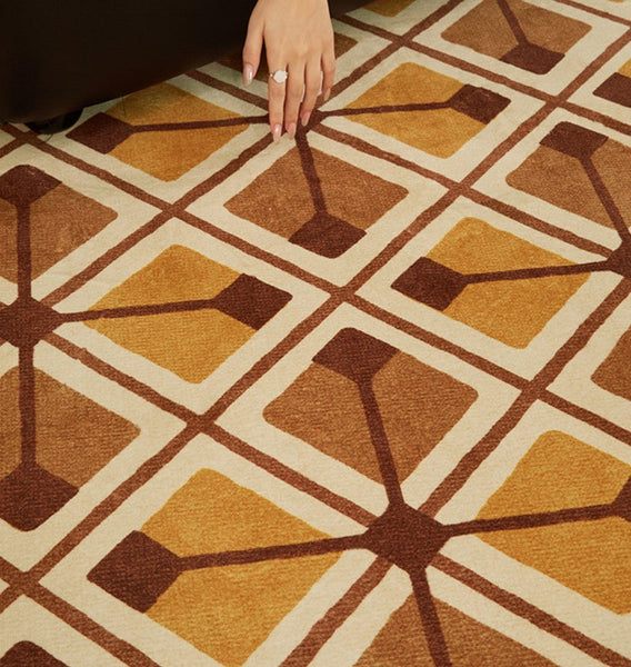 Bedroom Modern Round Rugs, Dining Room Contemporary Round Rugs, Modern Rug Ideas for Living Room, Circular Modern Rugs under Chairs-artworkcanvas