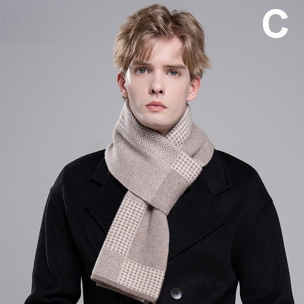Thick Wool Scarf for Men, Modern Casual Scarf Men, Business Wool Scarf for Gentleman, Formal Men Scarf Styles, Men's Wool Scarf Winter, Men's Winter Scarf