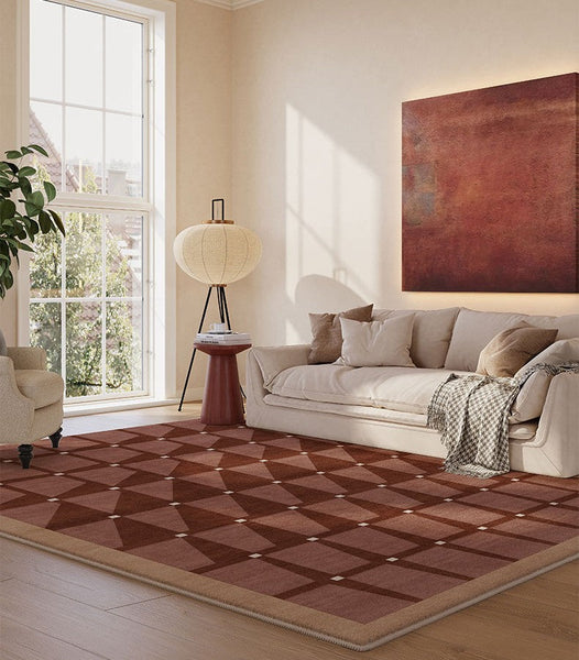 Modern Living Room Rug Ideas, Modern Rugs for Dining Room, Mid Century Modern Rugs Next to Bed, Thick Contemporary Rugs for Bedroom-artworkcanvas