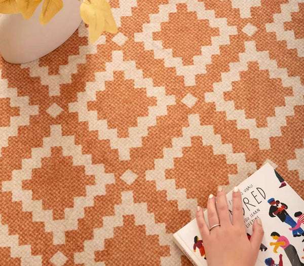 Abstract Modern Area Rugs for Bedroom, Contemporary Modern Rug for Living Room, Geometric Round Rugs for Dining Room, Circular Modern Rugs under Chairs-artworkcanvas