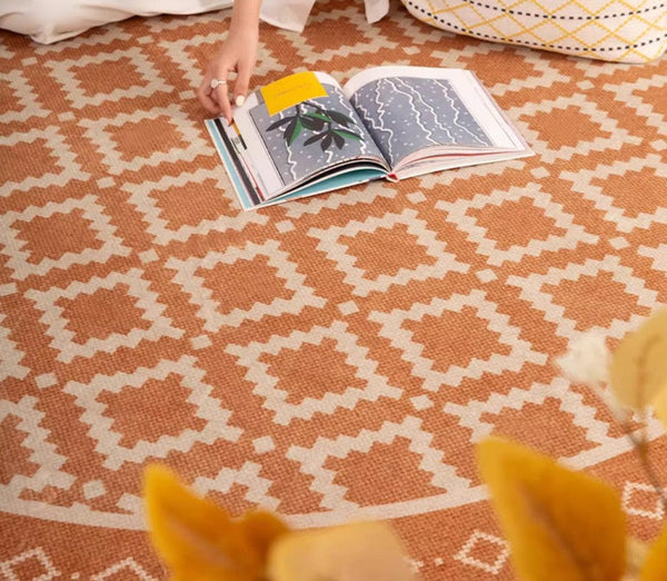 Abstract Modern Area Rugs for Bedroom, Contemporary Modern Rug for Living Room, Geometric Round Rugs for Dining Room, Circular Modern Rugs under Chairs-artworkcanvas