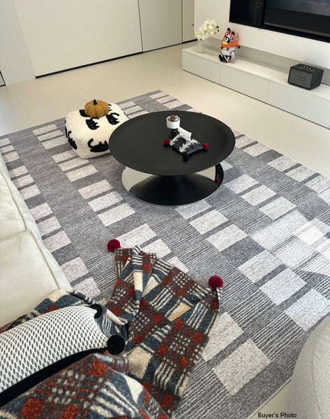 Modern Floor Rugs for Bedroom, Dining Room Floor Rug, Large Gray Floor Rugs for Living Room, Extra Large Geometric Modern Rugs for Office-artworkcanvas