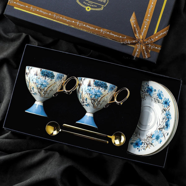 British Tea Cup set, Ceramic Tea Cup and Saucer Set in Gift Box, Elegant Ceramic Coffee Cup with Saucer, Porcelain Tea Cup Set and Saucer Set-artworkcanvas