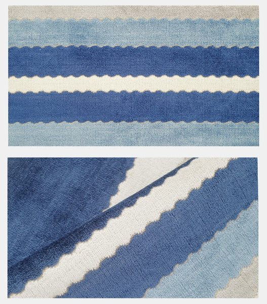 Contemporary Square Modern Throw Pillows for Couch, Large Abstract Blue Decorative Throw Pillows, Simple Throw Pillow for Interior Design, Modern Sofa Pillows-artworkcanvas