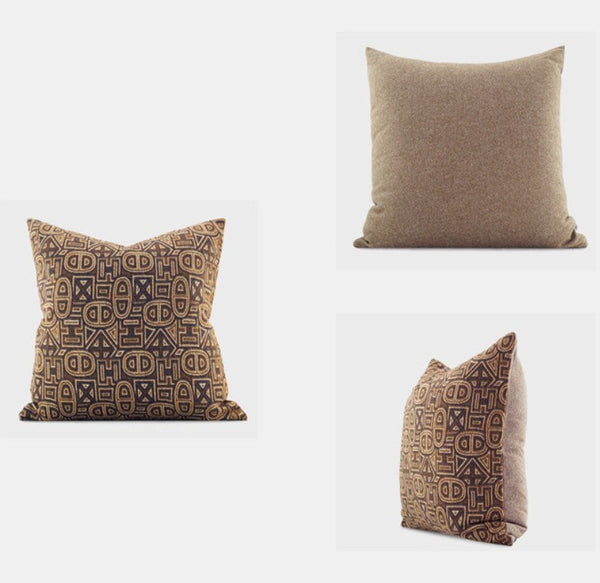 Geometric Modern Sofa Pillows, Large Square Decorative Throw Pillows for Couch, Large Decorative Throw Pillows, Geometric Sofa Pillows for Interior Design-artworkcanvas