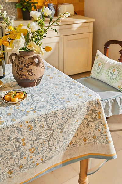 Rabbit Pigeon Pattern Table Covers for Round Table, Large Modern Rectangle Tablecloth for Dining Table, Farmhouse Table Cloth for Oval Table, Square Tablecloth for Kitchen-artworkcanvas