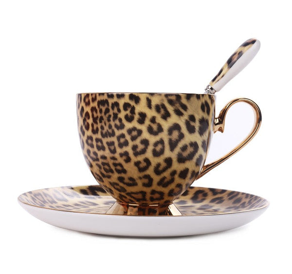 Unique Ceramic Coffee Cup and Saucer, Creative Ceramic Coffee Cups, Beautiful British Tea Cups, Creative Porcelain Tea Cup Set-artworkcanvas