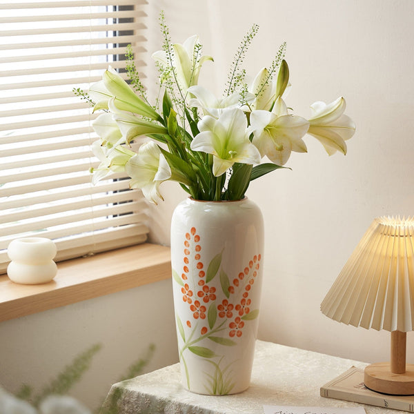 Dining Table Centerpiece, Ceramic Bouquet Vases, Porcelain Flower Vases, Large Flower Vases on Table, Handmade Water Holding Flower Vase-artworkcanvas