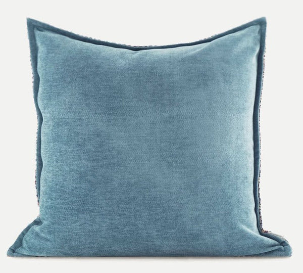 Modern Sofa Pillows, Large Abstract Blue Decorative Throw Pillows, Contemporary Square Modern Throw Pillows for Couch, Simple Throw Pillow for Interior Design-artworkcanvas