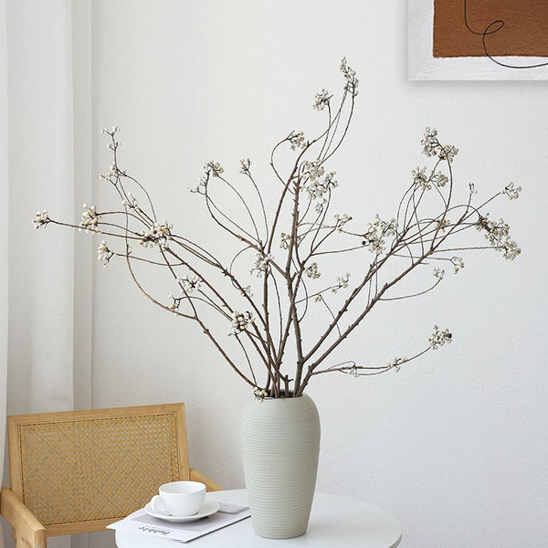 Dried Long Twigs, Dried Chinese Tallow Tree Twigs, Natural Decorations, Flower Arrangement, Handmade Artificial Flower, Natural Dried Branches-artworkcanvas