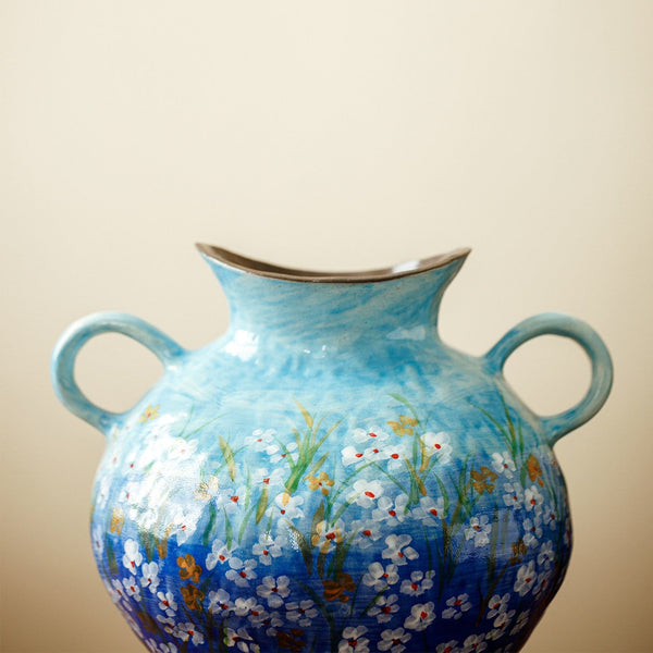 Centerpiece on Dining Table, Handmade Water Holding Flower Vases, Large Flower Vases on Table, Modern Pottery Flower Vases, Pottery Bud Vases-artworkcanvas