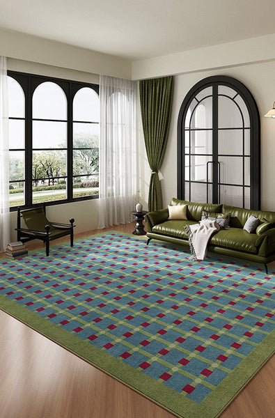 Contemporary Modern Rugs for Living Room, Mid Century Modern Rugs, Colorful Absract Rugs for Bedroom, Minimalist Geometric Rugs for Living Room-artworkcanvas
