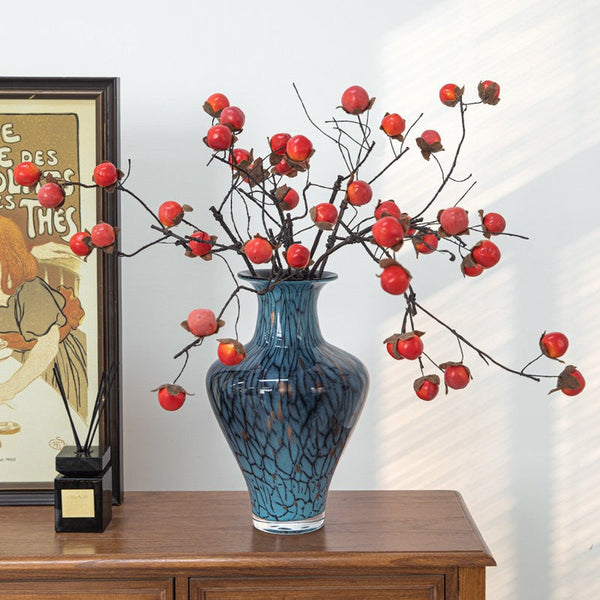 Handmade Liuli Vases, Centerpiece Vases on Table, Colored Glaze Vase for Modern Home Decor, Glass Bud Vases, Bouquet Flower Vase-artworkcanvas