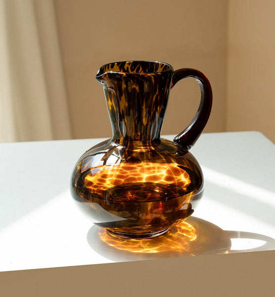 Handmade Modern Vases for Bedroom, Decorative Glass Vase, Mid Century Glass Vases, Centerpiece Contemporary Vases on Table, Modern Glass Vase for Flowers-artworkcanvas