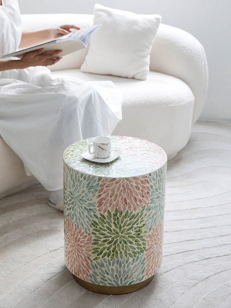 Unique Small End Table, Contemporary Small Sofa Side Table, Portable Casual Side Table, Creative Coffee Table, Shell Small Side Table-artworkcanvas