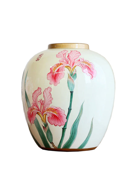 Centerpiece Ceramic Bouquet Vases, Handmade Modern Flower Vase, Large Flower Vases on Dining Table, Porcelain Flower Vases-artworkcanvas