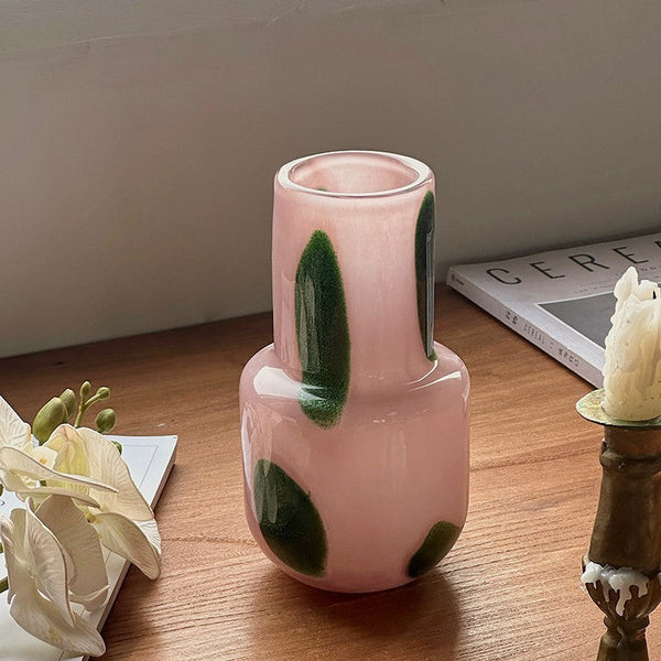 Handmade Glass Bud Vases, Flower Vases on Table, Vintage Small Glass Flower Vases, Water Holding Flower Vases-artworkcanvas