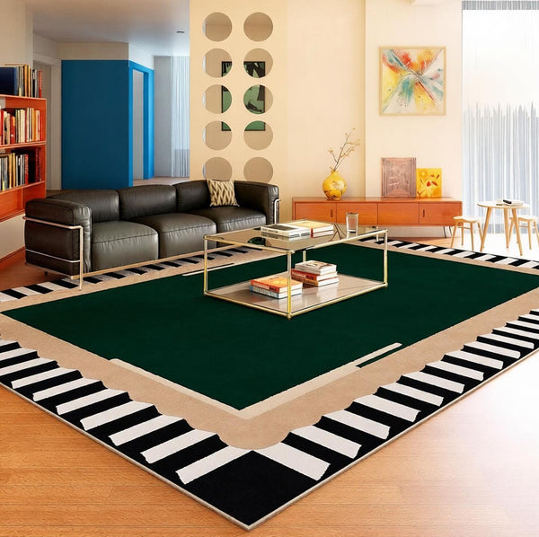 Mid Century Modern Rugs, Contemporary Modern Rugs under Coffee Table, Colorful Modern Rugs for Living Room, Dining Room Geometric Modern Rugs-artworkcanvas