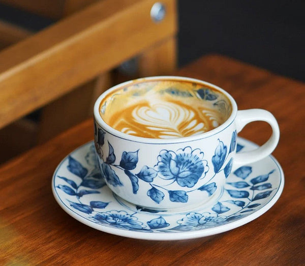 Traditional Tea Cup Set, Porcelain Tea Cups, Floral Tea Cup Set, Classic British Tea Cups, Elegant Tea Cup With Saucer, Ceramic Tea Cup with Saucer, Tea Cup Set, Vintage Tea Cup Set, Modern Ceramic Cups-artworkcanvas