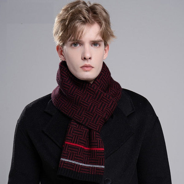 Men's Winter Scarf, Thick Wool Scarf for Men, Modern Casual Scarf Men, Formal Men Scarf Styles, Men's Wool Scarf Winter, Business Wool Scarf for Gentleman