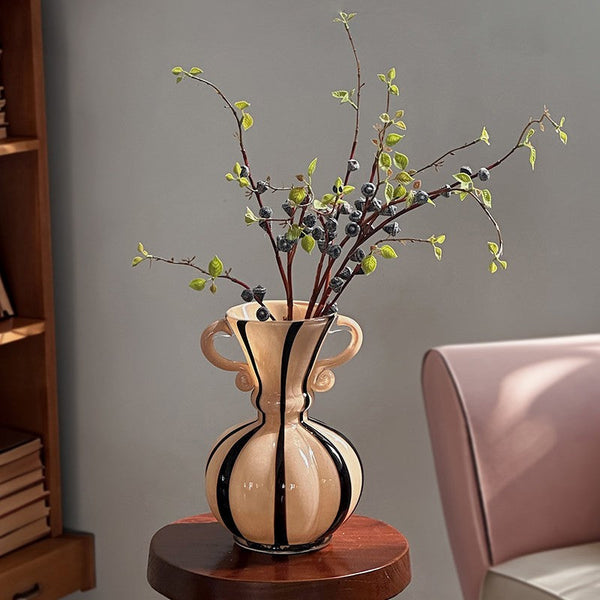 Creative Modern Vases for Living Room, Flower Vases on Table, Modern Glass Flower Vases, Glass Flower Vases, Handmade Glass Bud Vases-artworkcanvas