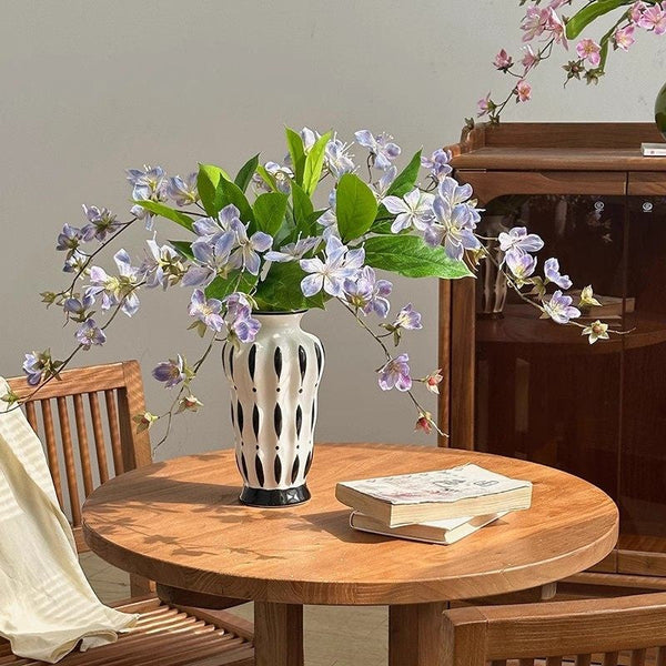 Modern Flower Vases on Table, Porcelain Flower Vases, Water Holding Flower Vases, Handmade Bouquet Ceramic Vases-artworkcanvas